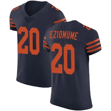 ＃20 Men's KC Eziomume Navy Blue Elite Chicago Bears Alternate Vapor Untouchable Jersey
