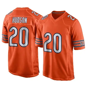 ＃20 Men's Kyron Hudson Orange Game Chicago Bears Alternate Jersey