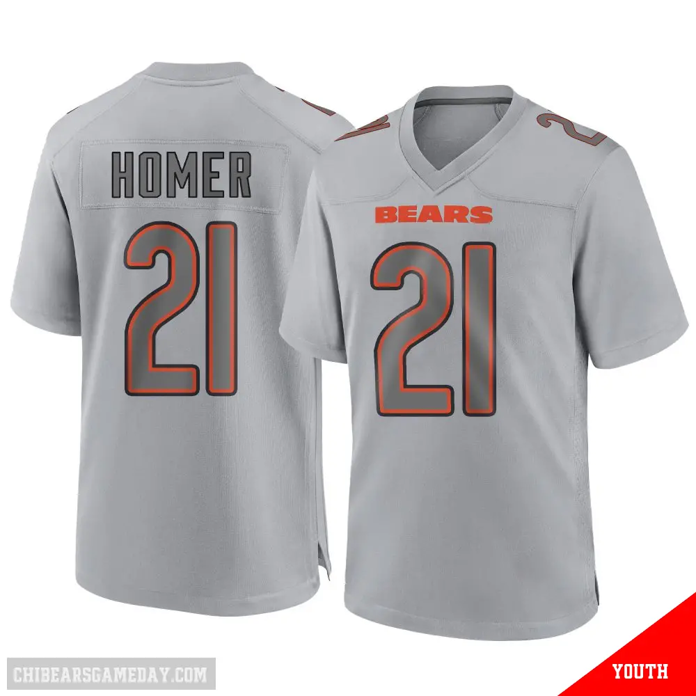 ＃21 Youth Travis Homer Gray Game Chicago Bears Atmosphere Fashion Jersey
