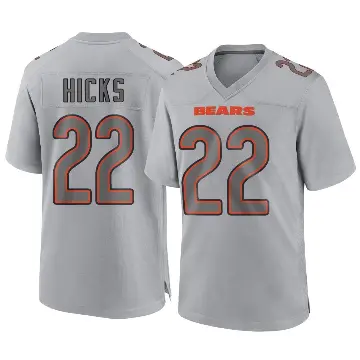 ＃22 Men's Elijah Hicks Gray Game Chicago Bears Atmosphere Fashion Jersey