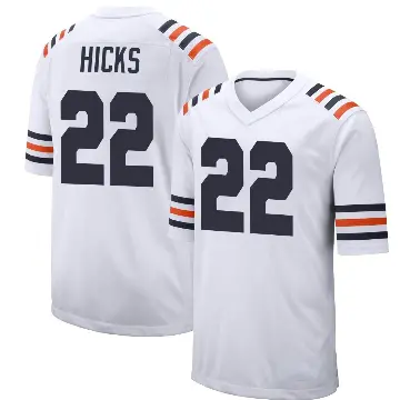 ＃22 Youth Elijah Hicks White Game Chicago Bears Alternate Classic Jersey