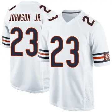 ＃23 Men's Anthony Johnson Jr. White Game Chicago Bears Jersey