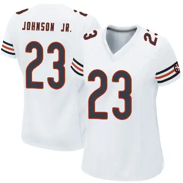 ＃23 Women's Anthony Johnson Jr. White Game Chicago Bears Jersey