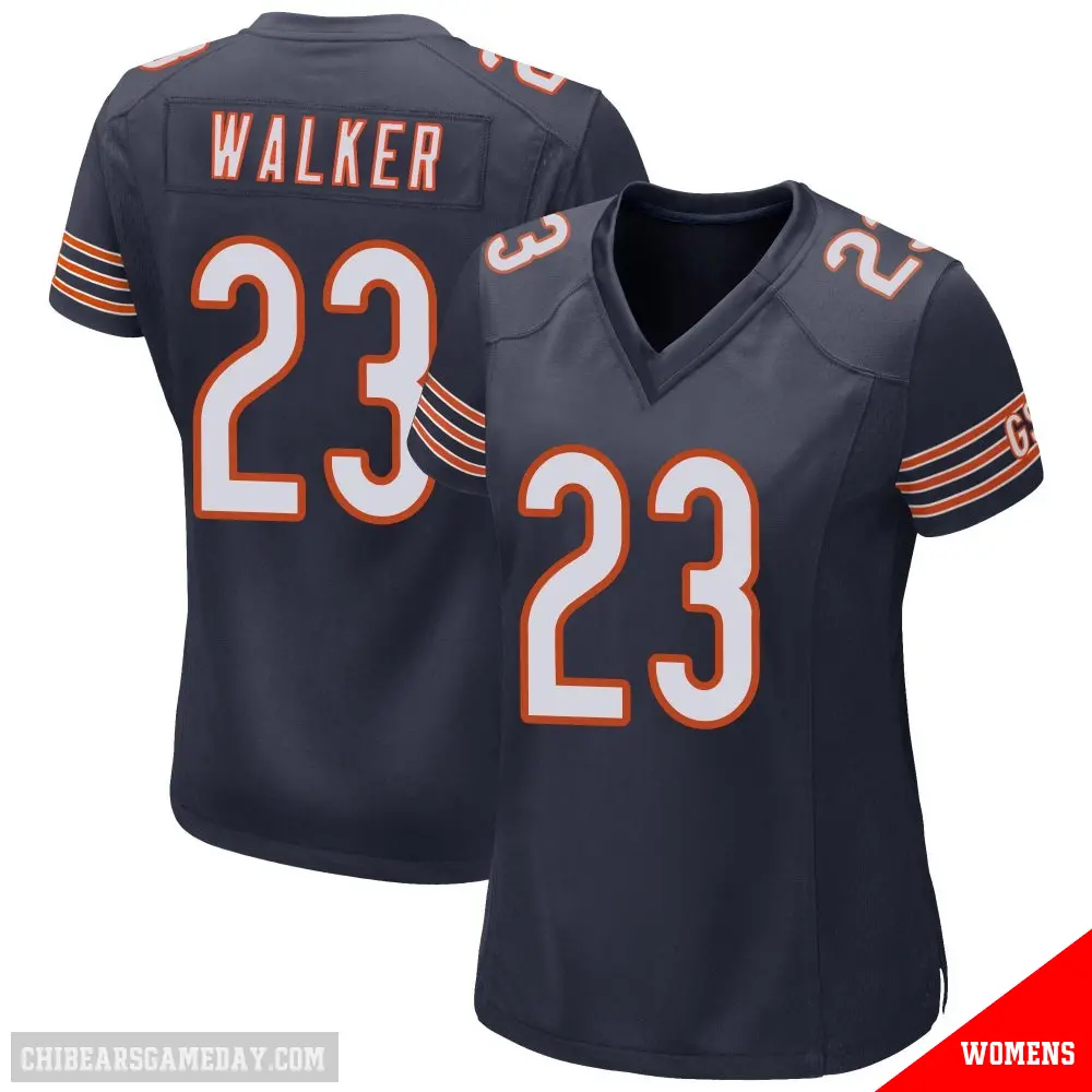 ＃23 Women's Jeremiah Walker Navy Game Chicago Bears Team Color Jersey