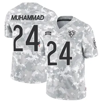 ＃24 Men's Malik Muhammad Arctic Camo Limited Chicago Bears 2024 Salute to Service Jersey