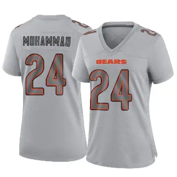 ＃24 Women's Malik Muhammad Gray Game Chicago Bears Atmosphere Fashion Jersey