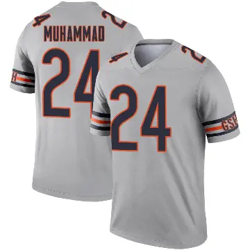 ＃24 Youth Malik Muhammad Legend Chicago Bears Inverted Silver Jersey
