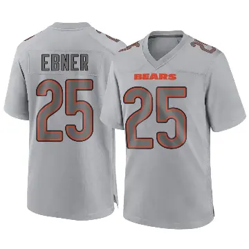 ＃25 Men's Trestan Ebner Gray Game Chicago Bears Atmosphere Fashion Jersey