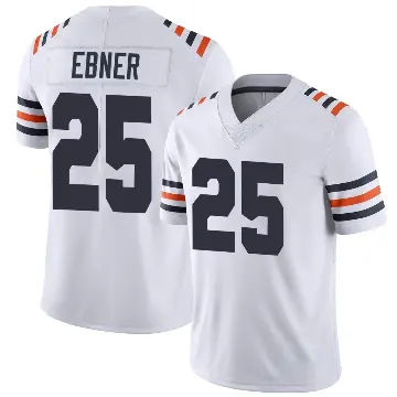 ＃25 Men's Trestan Ebner White Limited Chicago Bears Alternate Classic Vapor Jersey