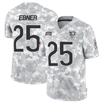 ＃25 Youth Trestan Ebner Arctic Camo Limited Chicago Bears 2024 Salute to Service Jersey
