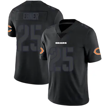 ＃25 Youth Trestan Ebner Black Impact Limited Chicago Bears Jersey