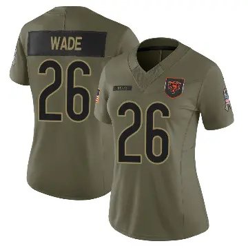 ＃26 Women's Shaun Wade Olive Limited Chicago Bears 2025 Salute to Service Jersey