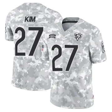 ＃27 Men's Jonathan Kim Arctic Camo Limited Chicago Bears 2024 Salute to Service Jersey