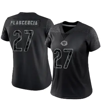 ＃27 Women's Gabriel Plascencia Black Limited Chicago Bears Reflective Jersey