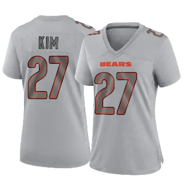 ＃27 Women's Jonathan Kim Gray Game Chicago Bears Atmosphere Fashion Jersey