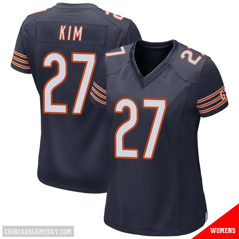 ＃27 Women's Jonathan Kim Navy Game Chicago Bears Team Color Jersey