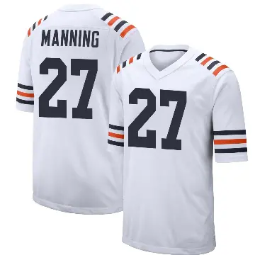＃27 Youth Dontae Manning White Game Chicago Bears Alternate Classic Jersey