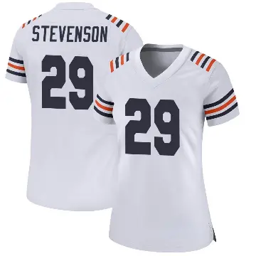 ＃29 Women's Tyrique Stevenson White Game Chicago Bears Alternate Classic Jersey