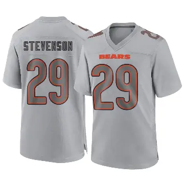 ＃29 Youth Tyrique Stevenson Gray Game Chicago Bears Atmosphere Fashion Jersey