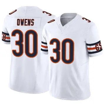 ＃30 Men's Gervarrius Owens White Limited Chicago Bears Vapor F.U.S.E. Jersey