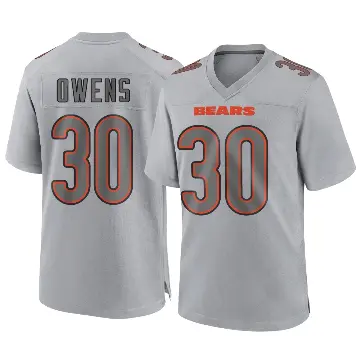 ＃30 Youth Gervarrius Owens Gray Game Chicago Bears Atmosphere Fashion Jersey
