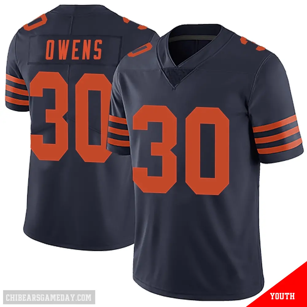 ＃30 Youth Gervarrius Owens Navy Blue Limited Chicago Bears Alternate Vapor Untouchable Jersey