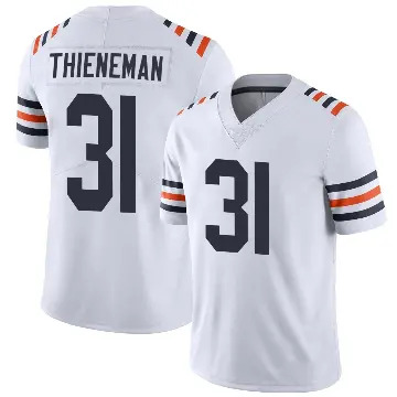 ＃31 Men's Dillon Thieneman White Limited Chicago Bears Alternate Classic Vapor Jersey