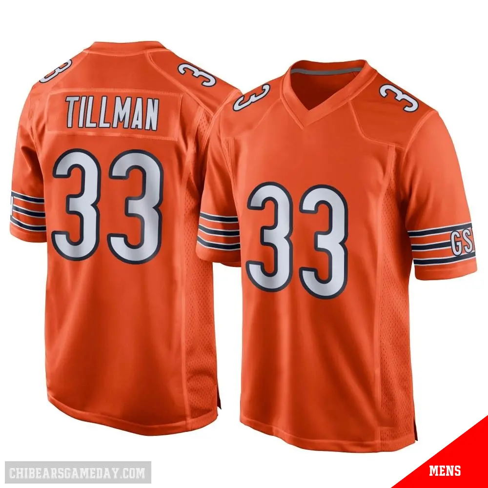 ＃33 Men's Charles Tillman Orange Game Chicago Bears Alternate Jersey