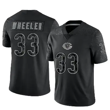 ＃33 Men's Ian Wheeler Black Limited Chicago Bears Reflective Jersey