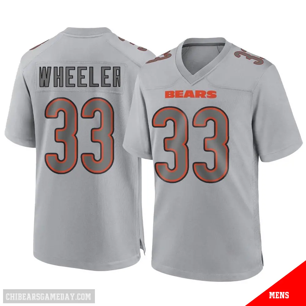 ＃33 Men's Ian Wheeler Gray Game Chicago Bears Atmosphere Fashion Jersey
