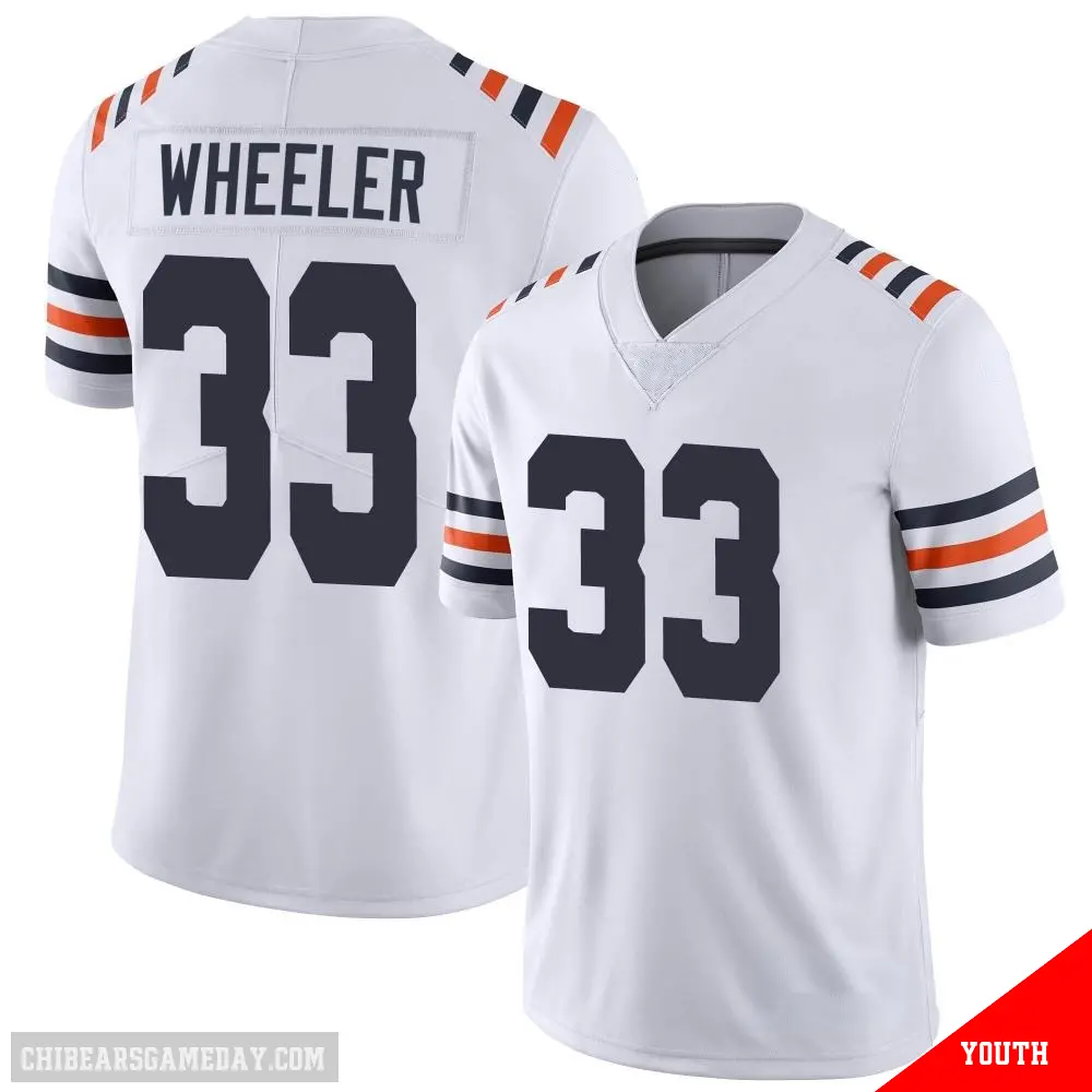＃33 Youth Ian Wheeler White Limited Chicago Bears Alternate Classic Vapor Jersey