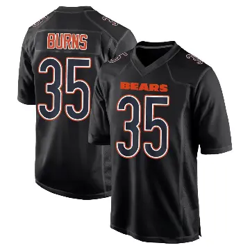 ＃35 Youth Major Burns Black Game Chicago Bears Carbon Fashion Jersey