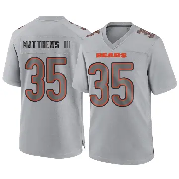 ＃35 Youth Wayne Matthews III Gray Game Chicago Bears Atmosphere Fashion Jersey