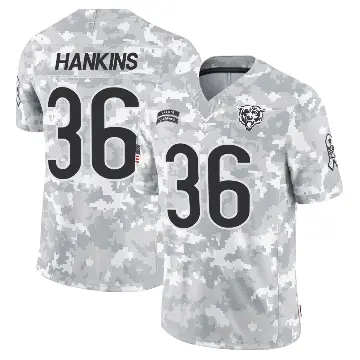 ＃36 Youth Deion Hankins Arctic Camo Limited Chicago Bears 2024 Salute to Service Jersey