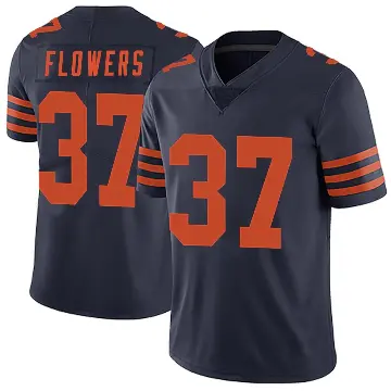 ＃37 Men's Dallis Flowers Navy Blue Limited Chicago Bears Alternate Vapor Untouchable Jersey