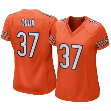 ＃37 Women's Alex Cook Orange Game Chicago Bears Alternate Jersey