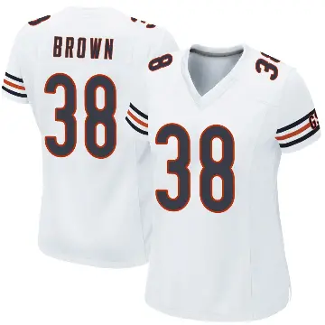 ＃38 Women's Brittain Brown White Game Chicago Bears Jersey