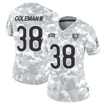 ＃38 Women's Douglas Coleman III Arctic Camo Limited Chicago Bears 2024 Salute to Service Jersey