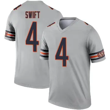 ＃4 Youth D'Andre Swift Legend Chicago Bears Inverted Silver Jersey