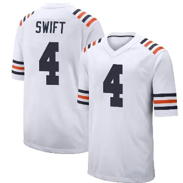 ＃4 Youth D'Andre Swift White Game Chicago Bears Alternate Classic Jersey