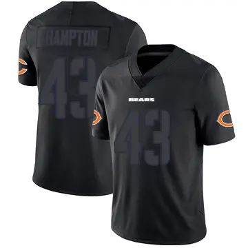 ＃43 Men's Dominique Hampton Black Impact Limited Chicago Bears Jersey