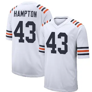 ＃43 Men's Dominique Hampton White Game Chicago Bears Alternate Classic Jersey