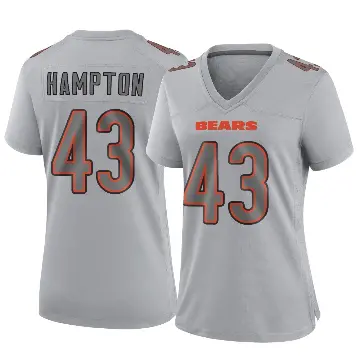 ＃43 Women's Dominique Hampton Gray Game Chicago Bears Atmosphere Fashion Jersey