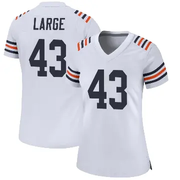 ＃43 Women's Hayden Large White Game Chicago Bears Alternate Classic Jersey