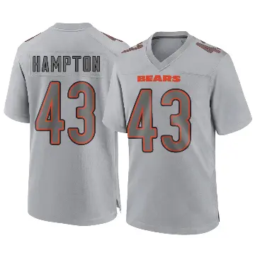 ＃43 Youth Dominique Hampton Gray Game Chicago Bears Atmosphere Fashion Jersey