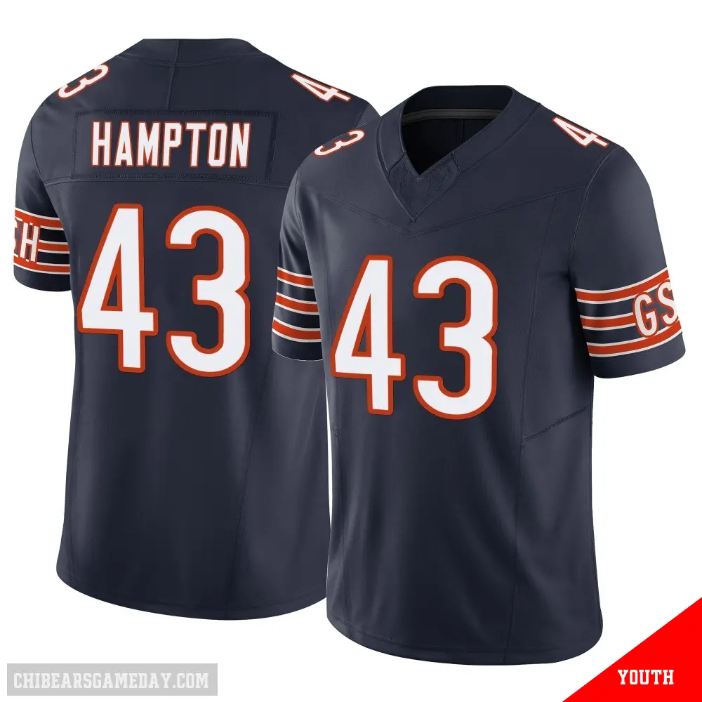 ＃43 Youth Dominique Hampton Navy Limited Chicago Bears Vapor F.U.S.E. Jersey