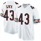 ＃43 Youth Hayden Large White Game Chicago Bears Jersey
