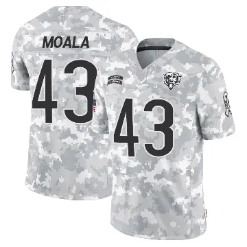 ＃43 Youth Paul Moala Arctic Camo Limited Chicago Bears 2024 Salute to Service Jersey