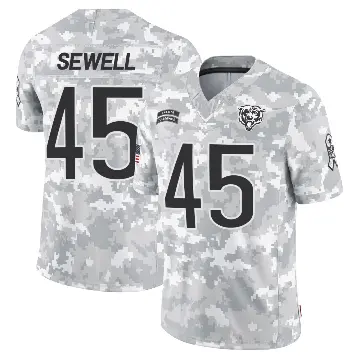 ＃45 Men's Nephi Sewell Arctic Camo Limited Chicago Bears 2024 Salute to Service Jersey
