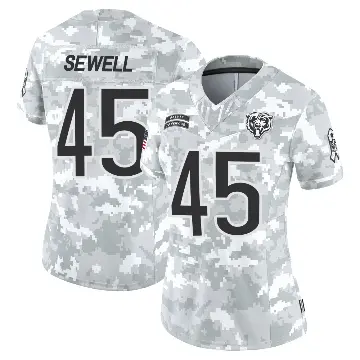 ＃45 Women's Nephi Sewell Arctic Camo Limited Chicago Bears 2024 Salute to Service Jersey